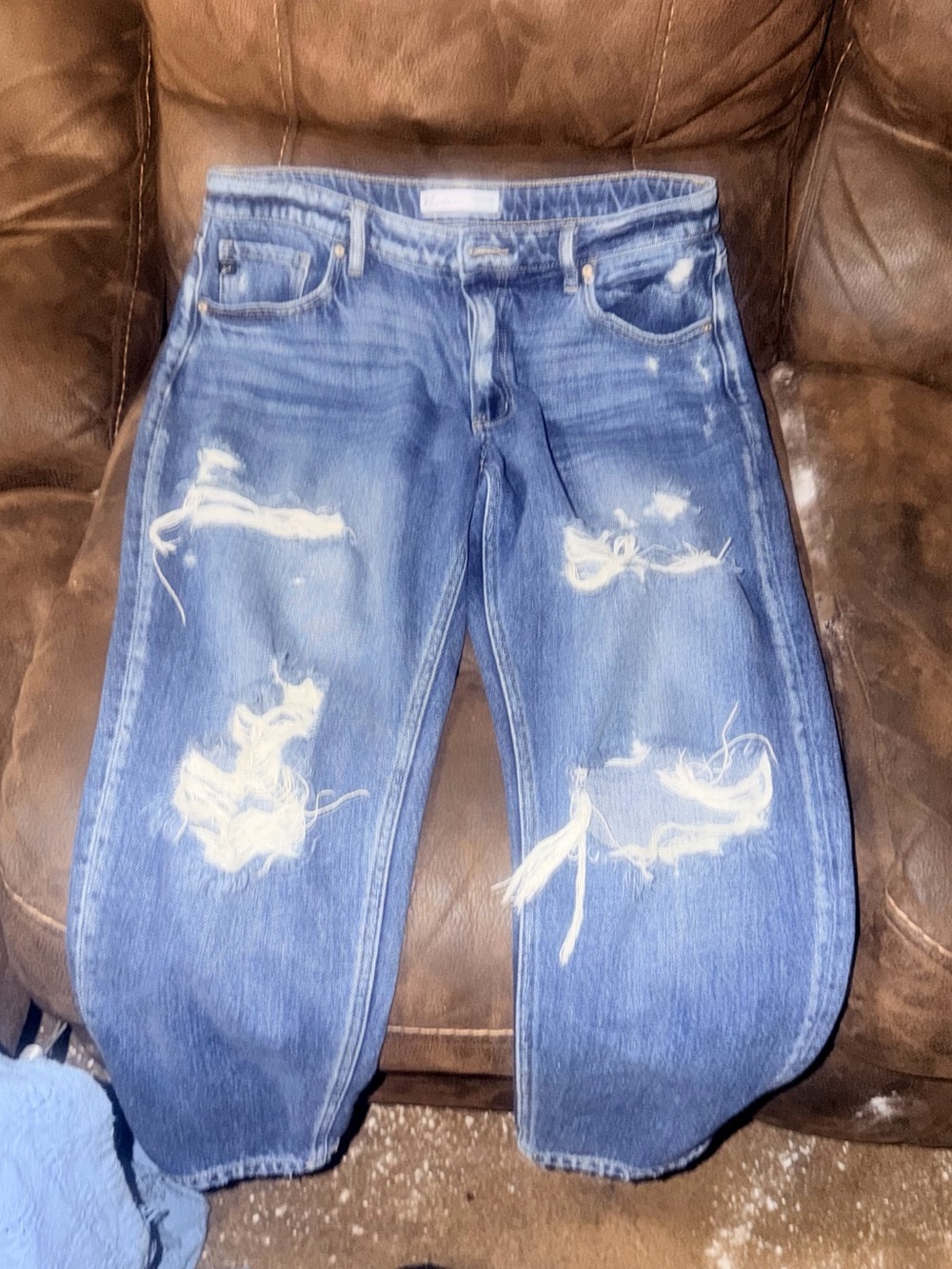 KanCan Distressed Light Blue Relaxed Jeans